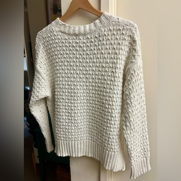 A NEW DAY Cozy White Knit Oversized Sweater - Picture 7 of 15